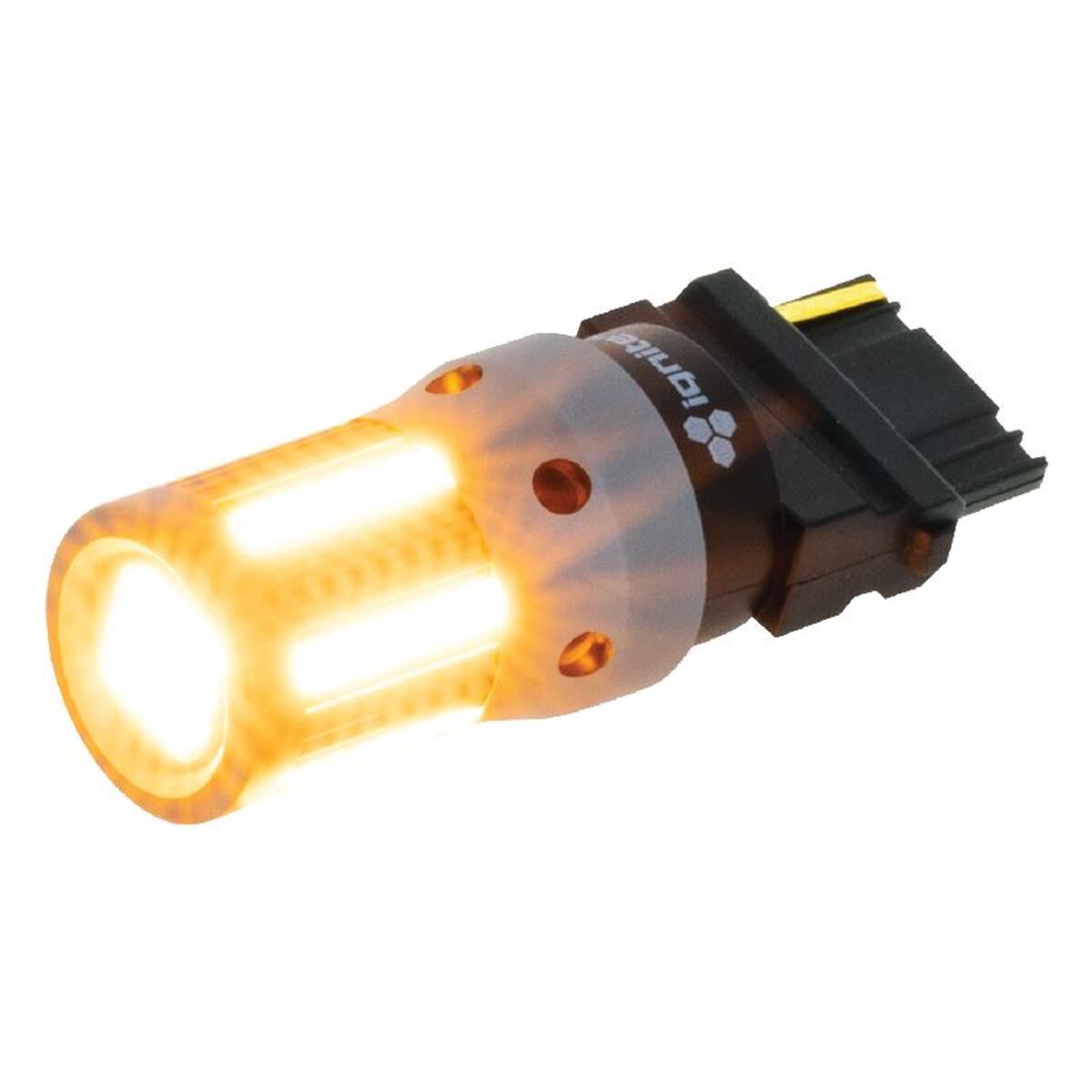 PKT 2 LED SIGNALLING GLOBE12v 3156 BASE CANBUS AMBER1500 LUMENS, , scaau_hi-res