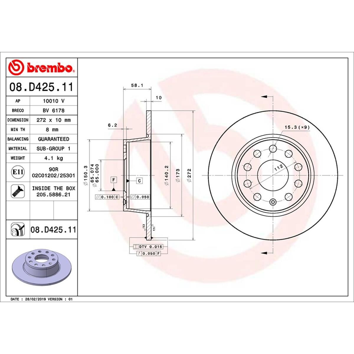 BREMBO DISC ROTOR, , scaau_hi-res