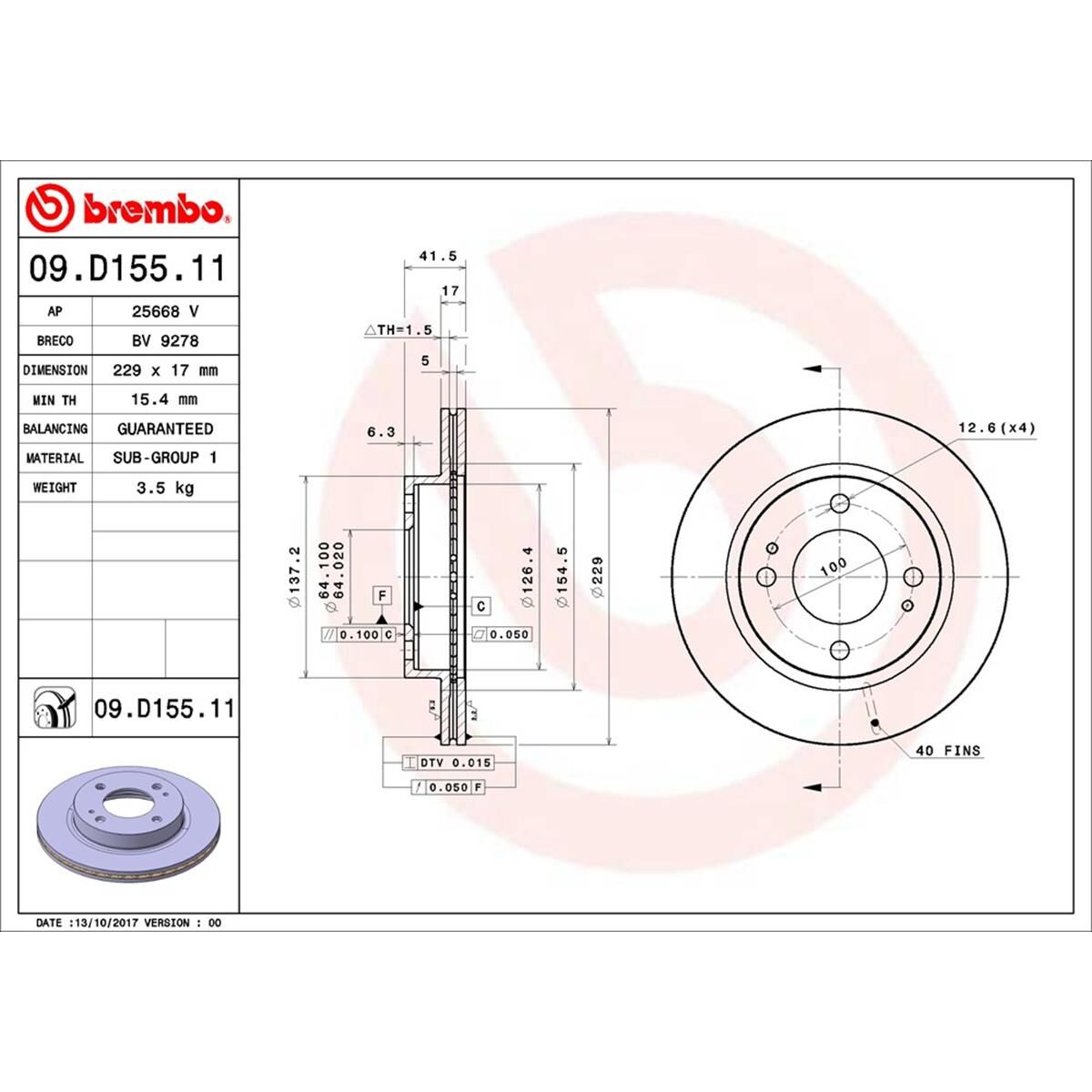 BREMBO DISC ROTOR, , scaau_hi-res