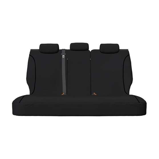TRADIES CANVAS READY MADE SEAT COVERS - REAR, BLACK, SUITS FORD RANGER, , scaau_hi-res