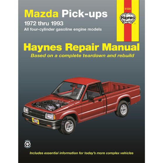MAZDA PICK-UPS HAYNES REPAIR MANUAL COVERING ALL MAZDA PICK-UPS WITH GASOLINE ENGINES (1972 THRU 1993), , scaau_hi-res