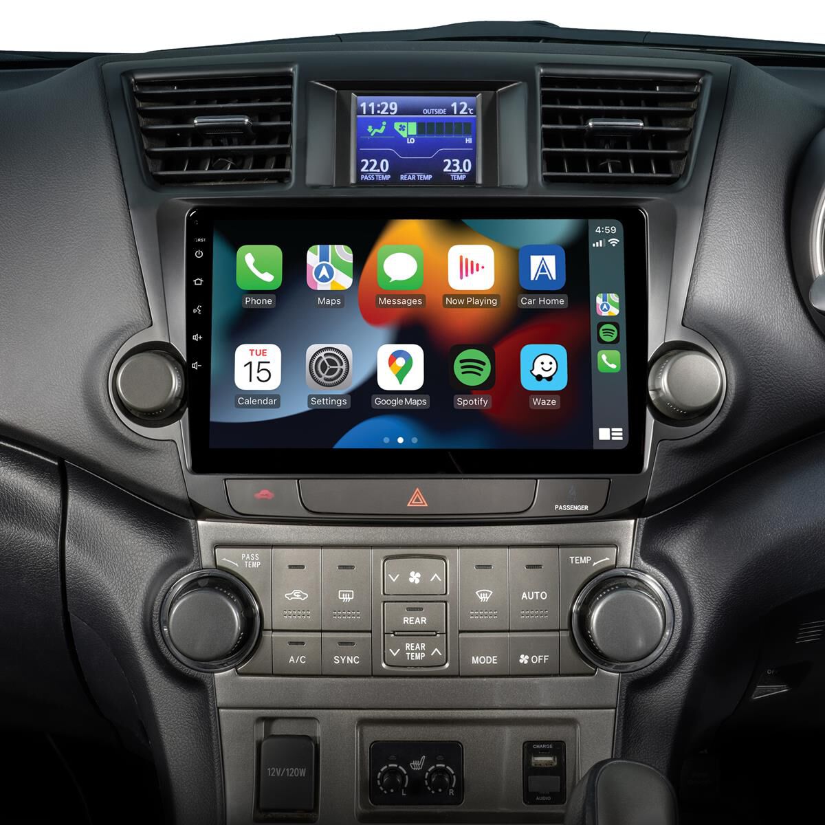 10" MULTIMEDIA RECEIVER TO SUIT TOYOTA KLUGER GRANDE (2007-2013) - FACTORY NAVIGATION, NON-AMPLIFIED, , scaau_hi-res