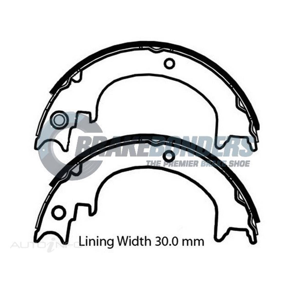 Brake Shoes - Mitsubishi / Subaru Parking Brake 210mm, , scaau_hi-res
