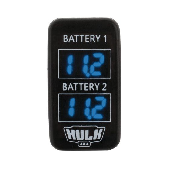 DUAL VOLTMETER OE RPL T/S EARLY TOYOTA BLUE LED 40 x 22mm, , scaau_hi-res