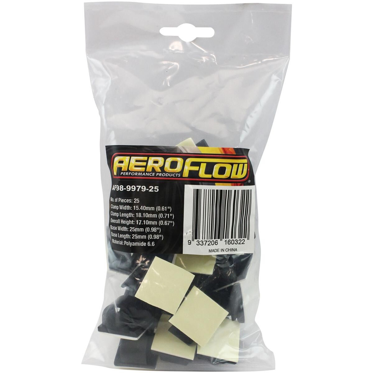 CABLE TIE MOUNT CLAMP 16MM MAXBUNDLE PA66 3M ADHESIVE 25 PAC, , scaau_hi-res