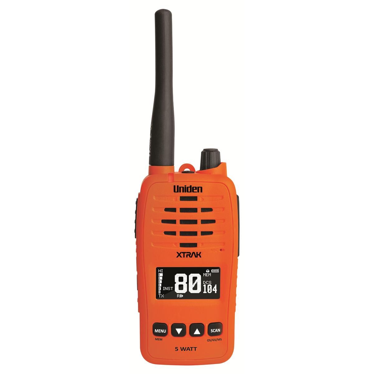 5 Watt Waterproof Smart UHF Handheld Radio with Large OLED Display with Instant Replay Function, , scaau_hi-res