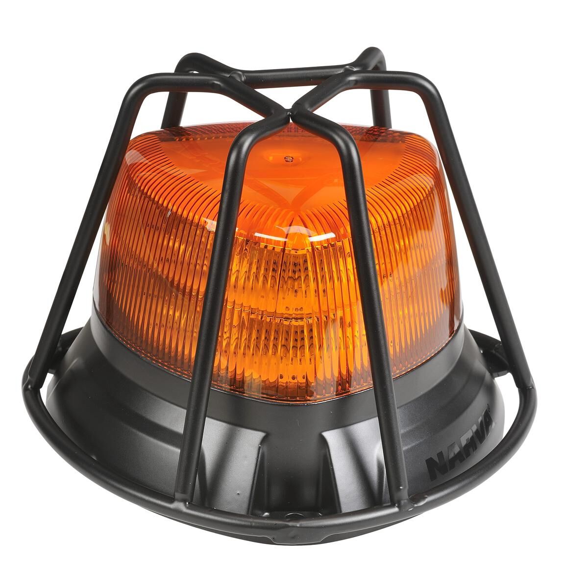 Narva 10-33V Aerotech HD Short LED Strobe Rotator with Cage (Amber) - Flange Base, , scaau_hi-res