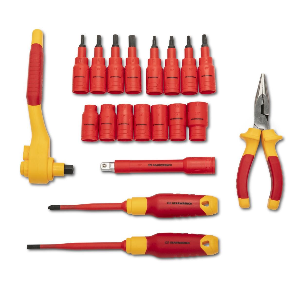 20 PIECE 3/8" DRIVE VDE INSULATED TOOL SET, , scaau_hi-res