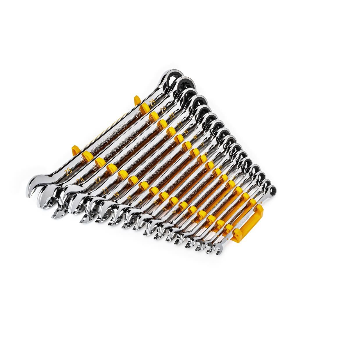 16 PIECE 90-TOOTH 12 POINT METRIC COMBINATION RATCHETING WRENCH SET, , scaau_hi-res