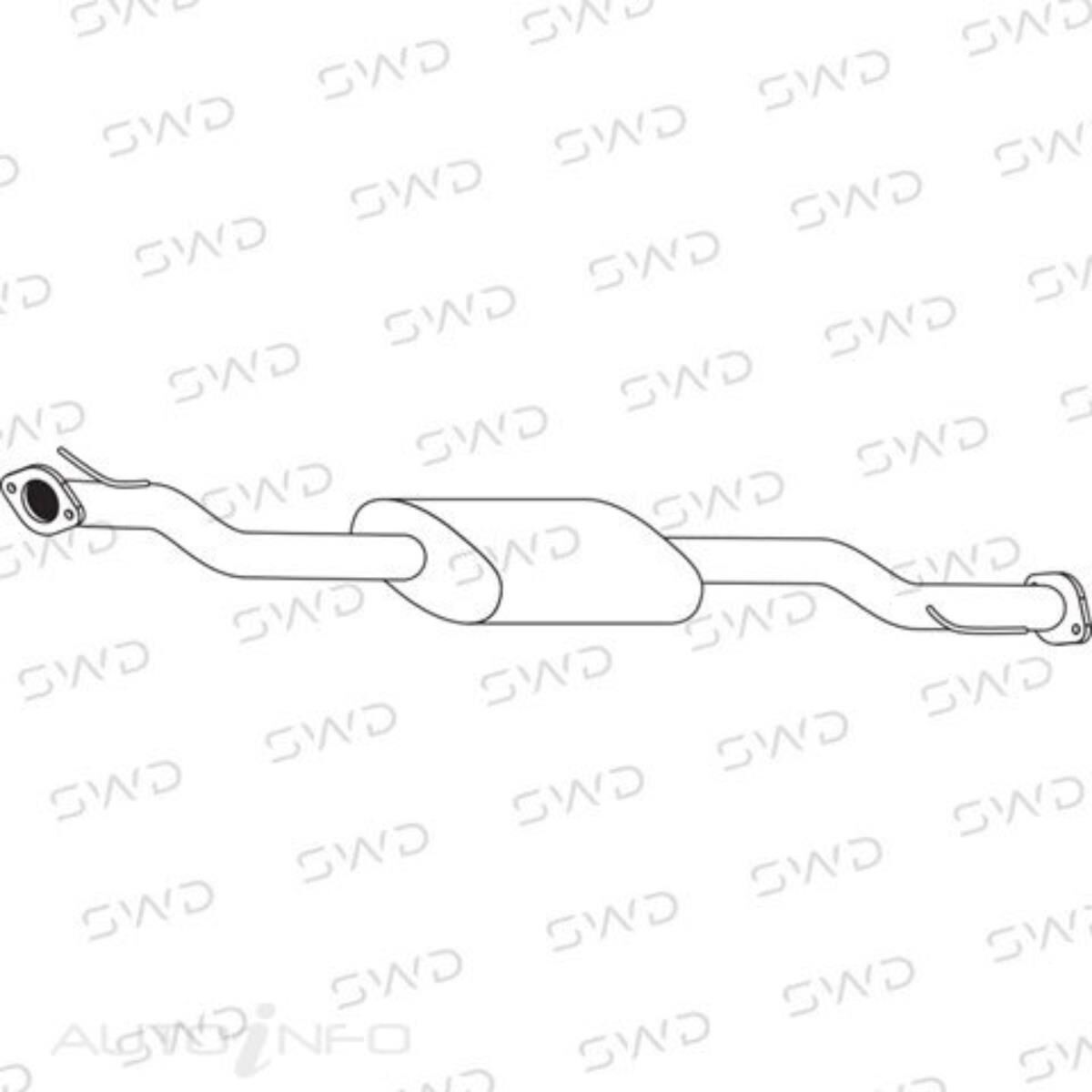 NISSAN XTRAIL T31 2.0L, 2.5L 2006> FRONT MUFFLER, , scaau_hi-res