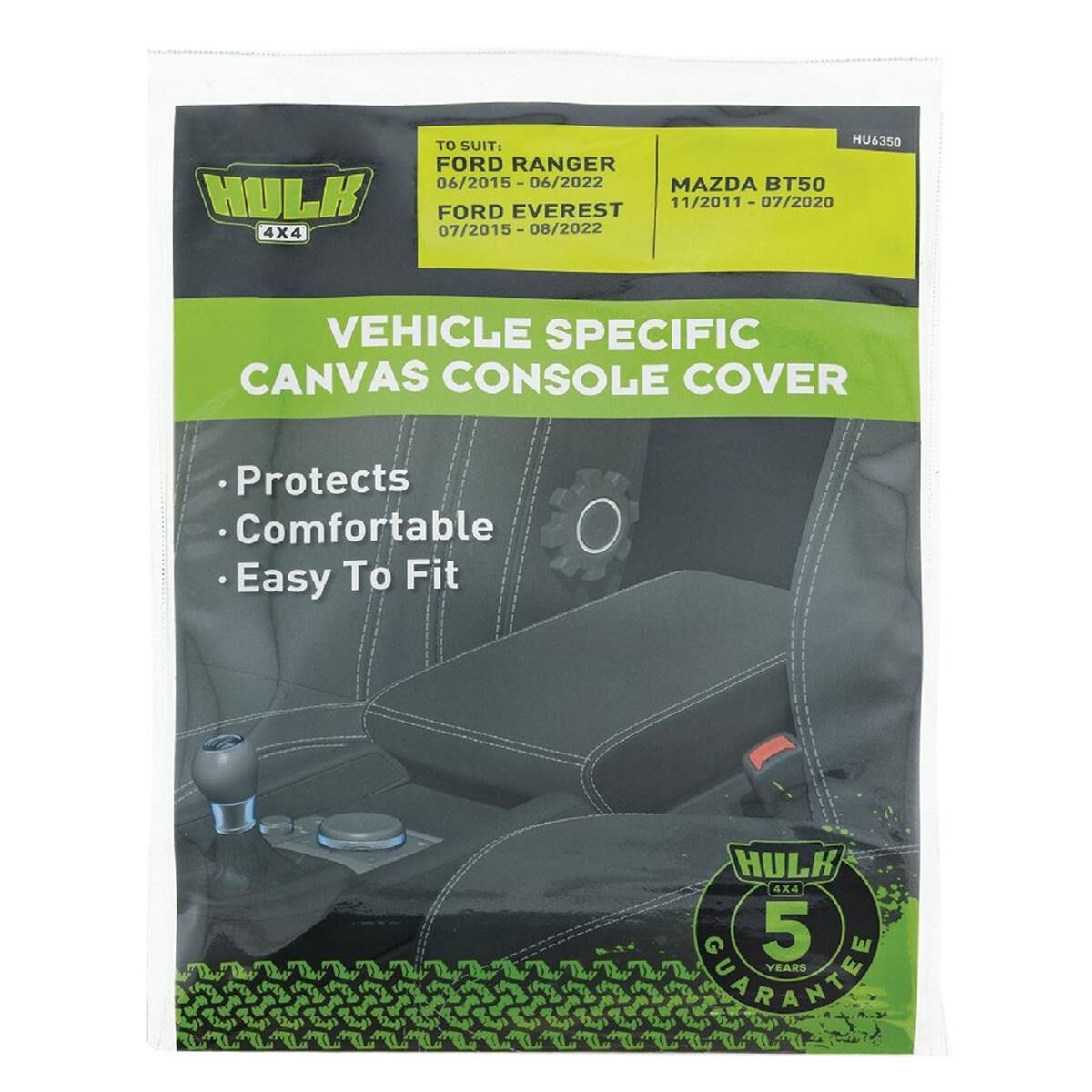 CANVAS CONSOLE COVER FORD PX1 2 & 3 RANGER / MAZDA BT-50 EVEREST GREY, , scaau_hi-res