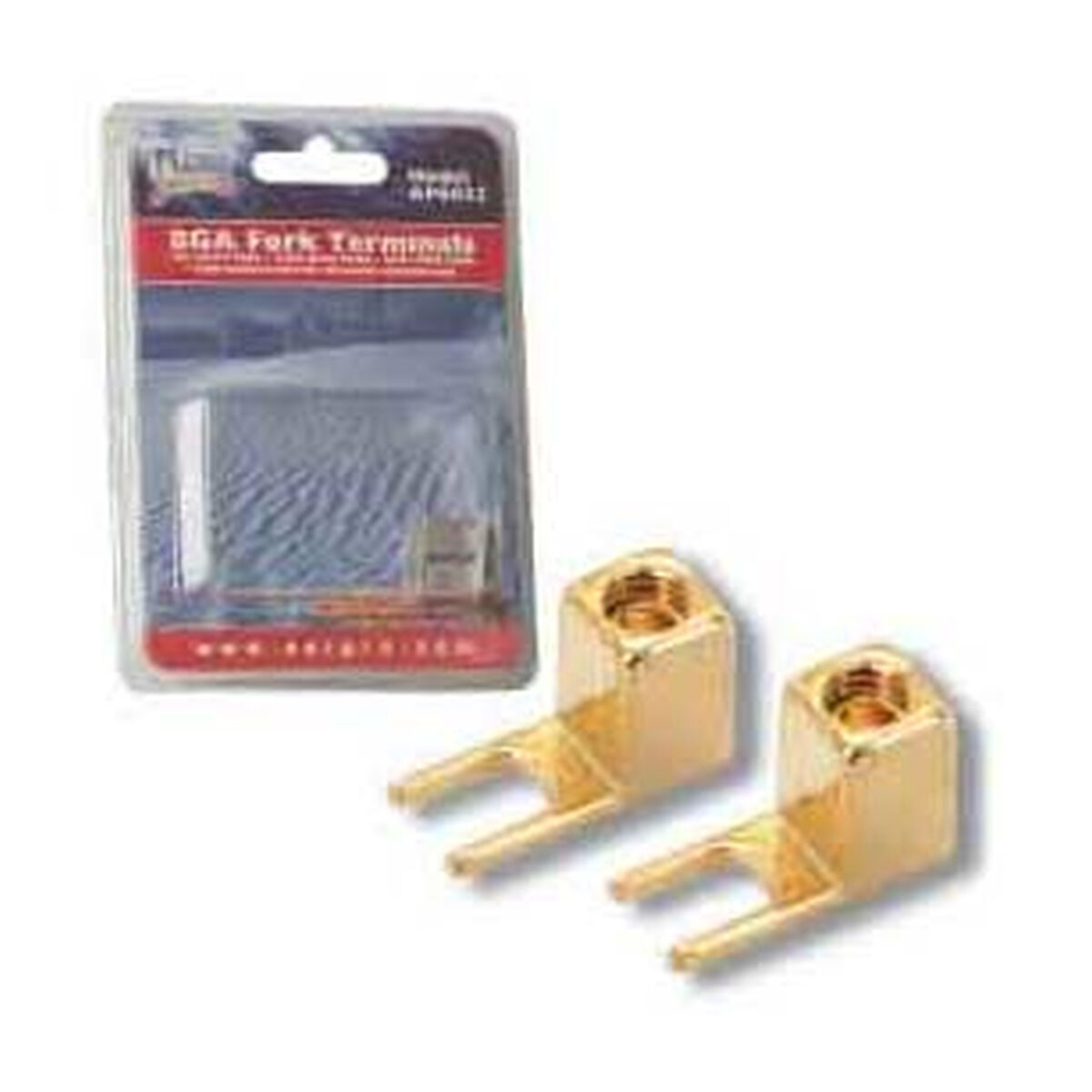 8GA FORK TERMINALS GOLD PLATED SCREWS, , scaau_hi-res