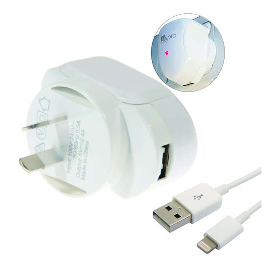 AC/DC CHARGER TO USB PORT 2.4A, , scaau_hi-res