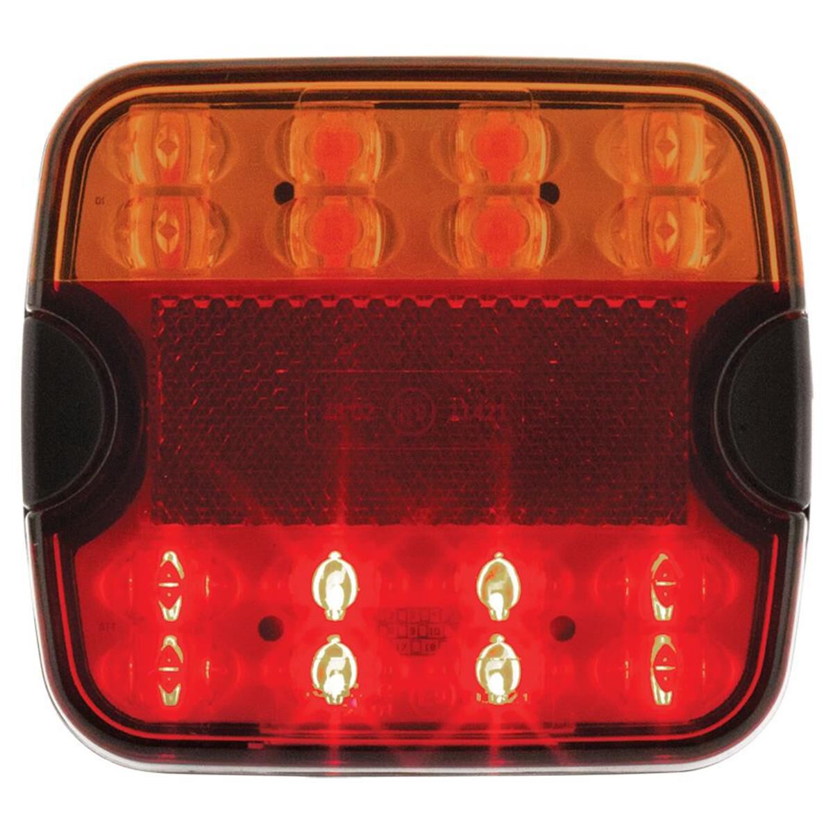 LED STOP/TAIL/INDICATOR LAMP 9-33V W/ REFLEX REFLECTOR 0.5m LEAD 104x94x20mm, , scaau_hi-res