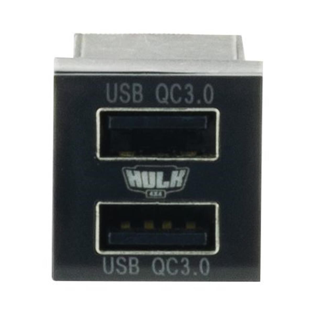 DUAL USB SOCKET QC3 OE RPL T/S NEW TOYOTA SQUARE BLUE LED, , scaau_hi-res