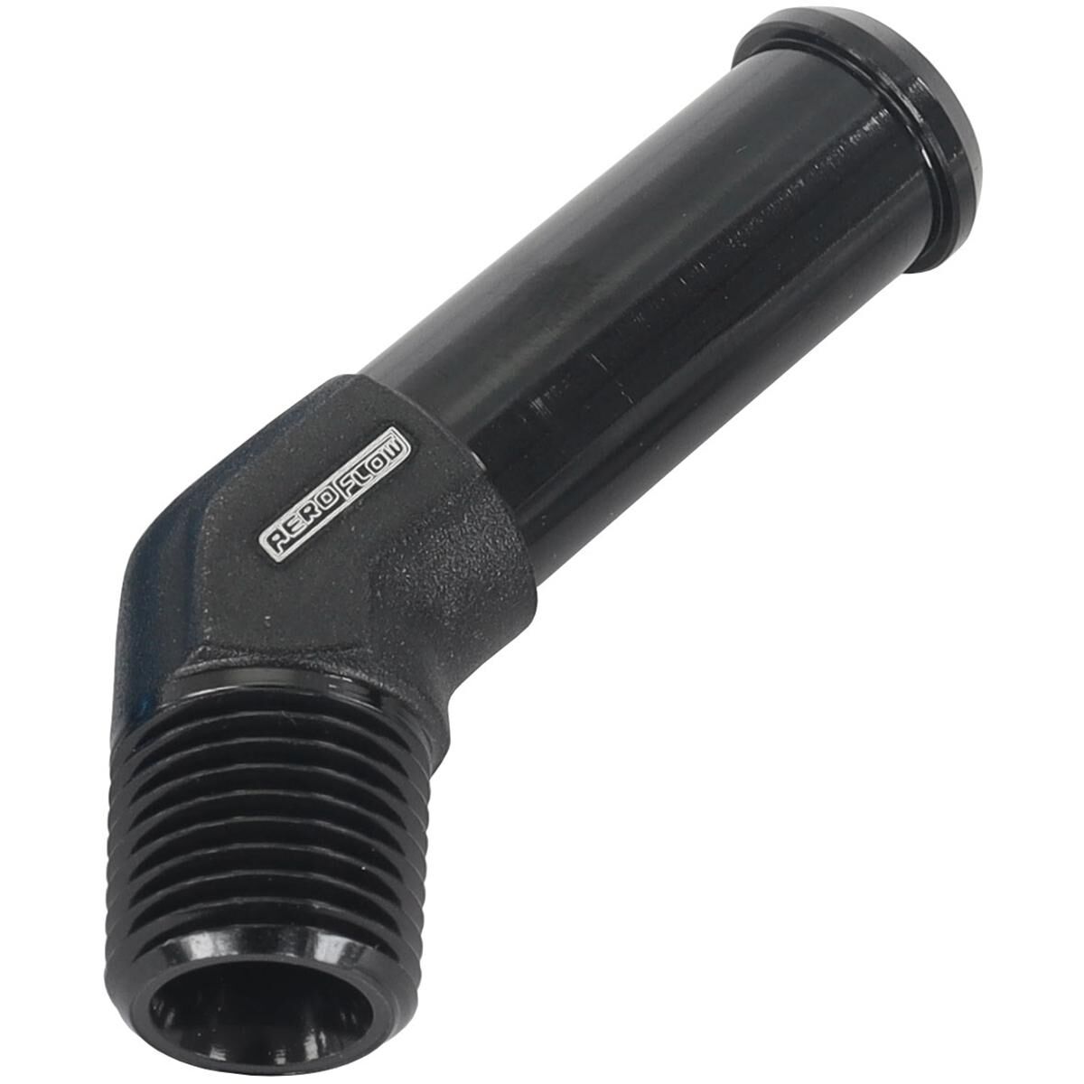 45 DEG 1/8" NPT TO 3/8" BARB BLACK STRAIGHT MALE TO MALE, , scaau_hi-res