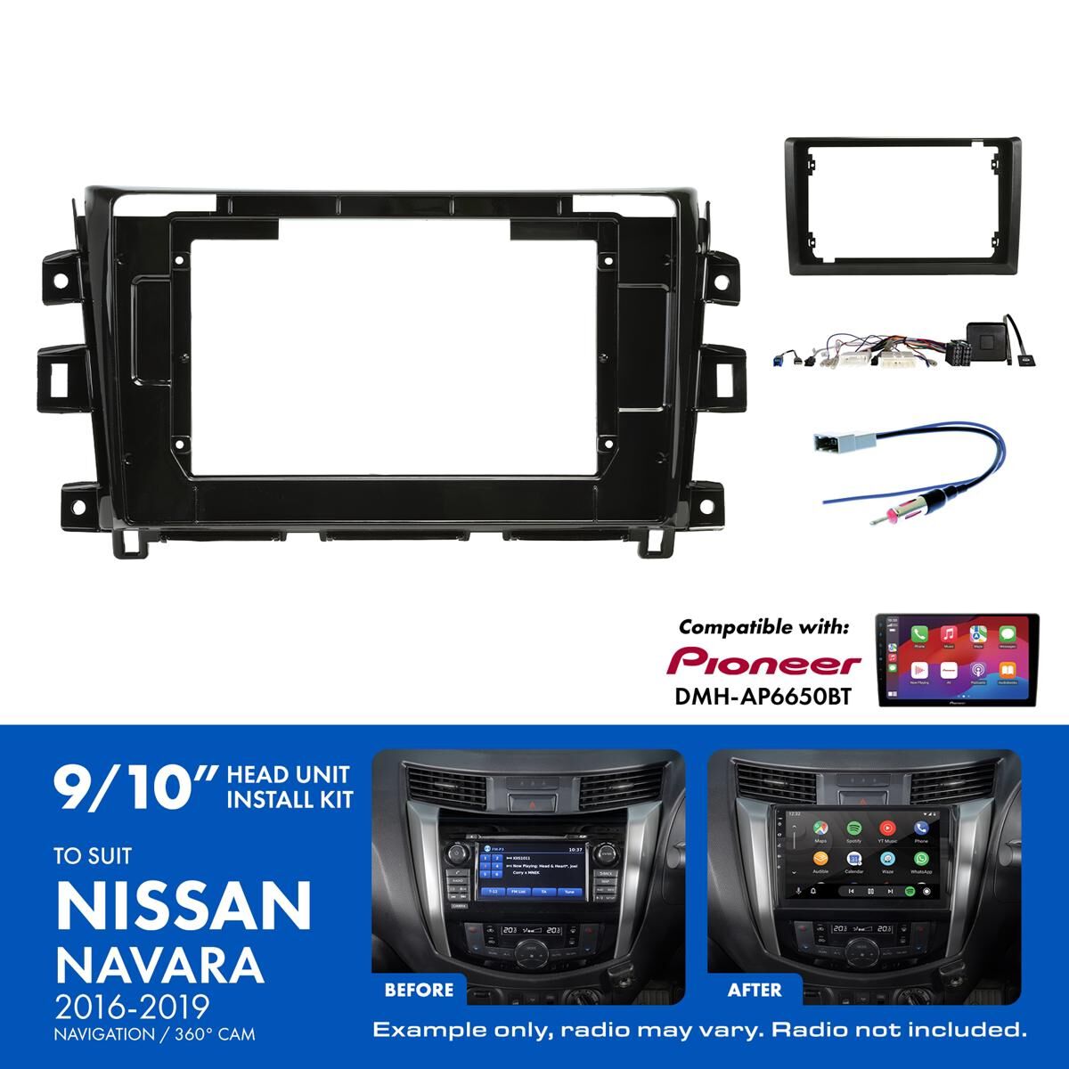 9"/10" HEAD UNIT INSTALL KIT TO SUIT NISSAN NAVARA 2018-2019, , scaau_hi-res