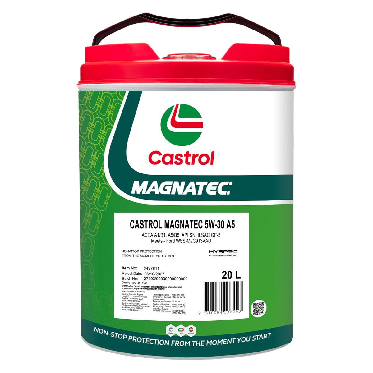 Castrol Magnatec Professional MP DX 5W-30 20L $220.99 – Lyto