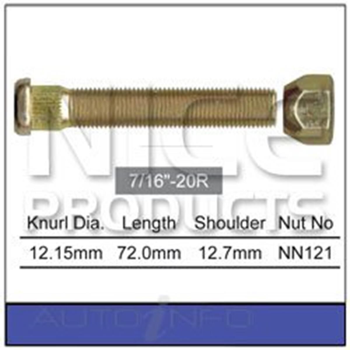 Long Stud & Nut, , scaau_hi-res