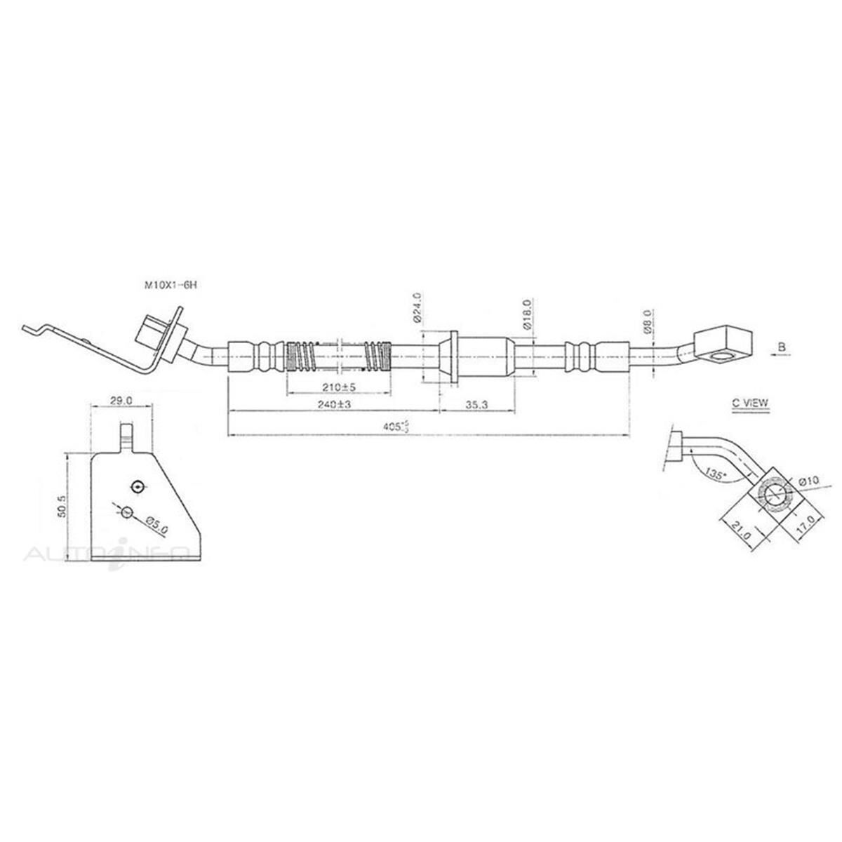 PTX BRAKE HOSE RLH FORD TERRITORY, , scaau_hi-res