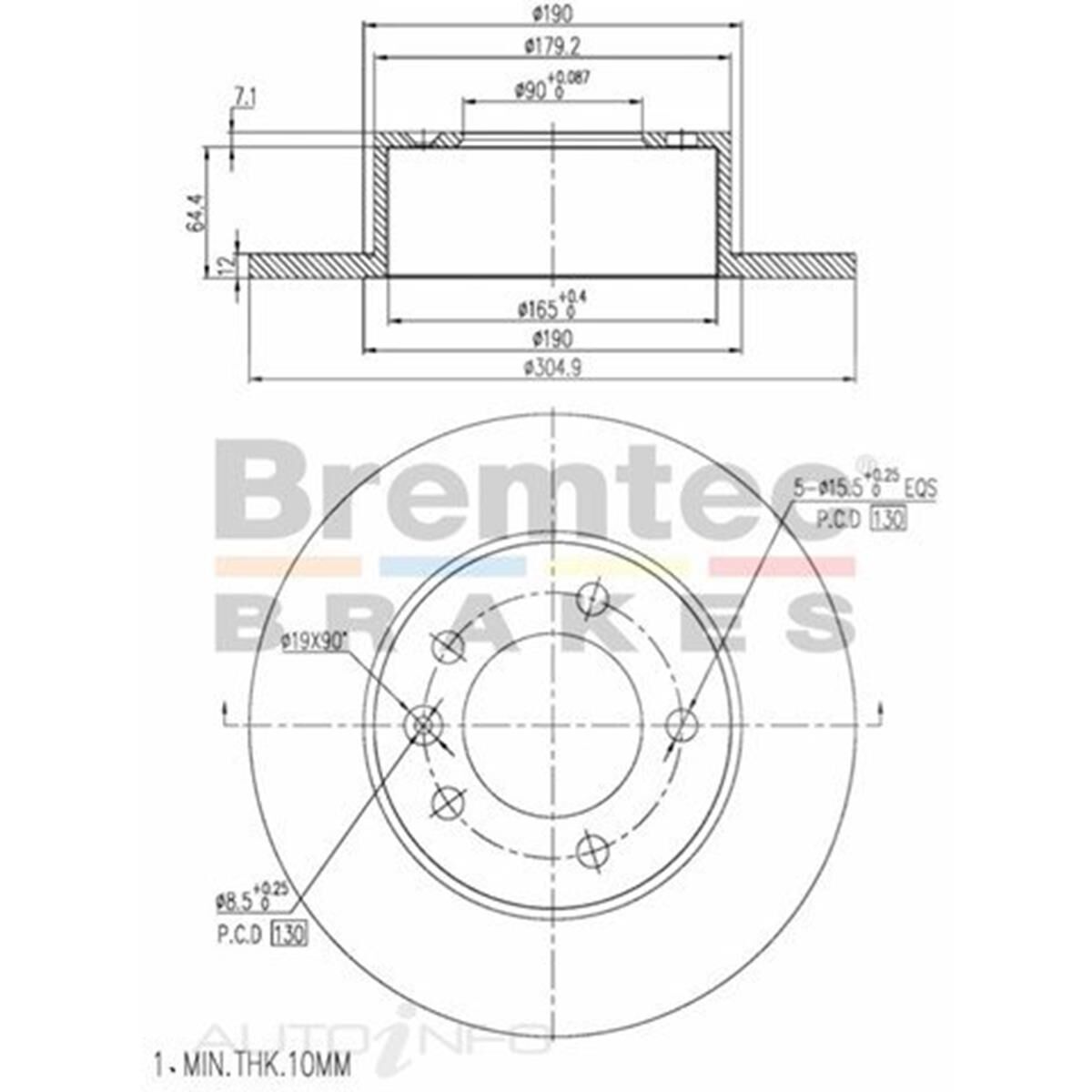 BREMTEC BRAKE ROTOR - PAIR, , scaau_hi-res