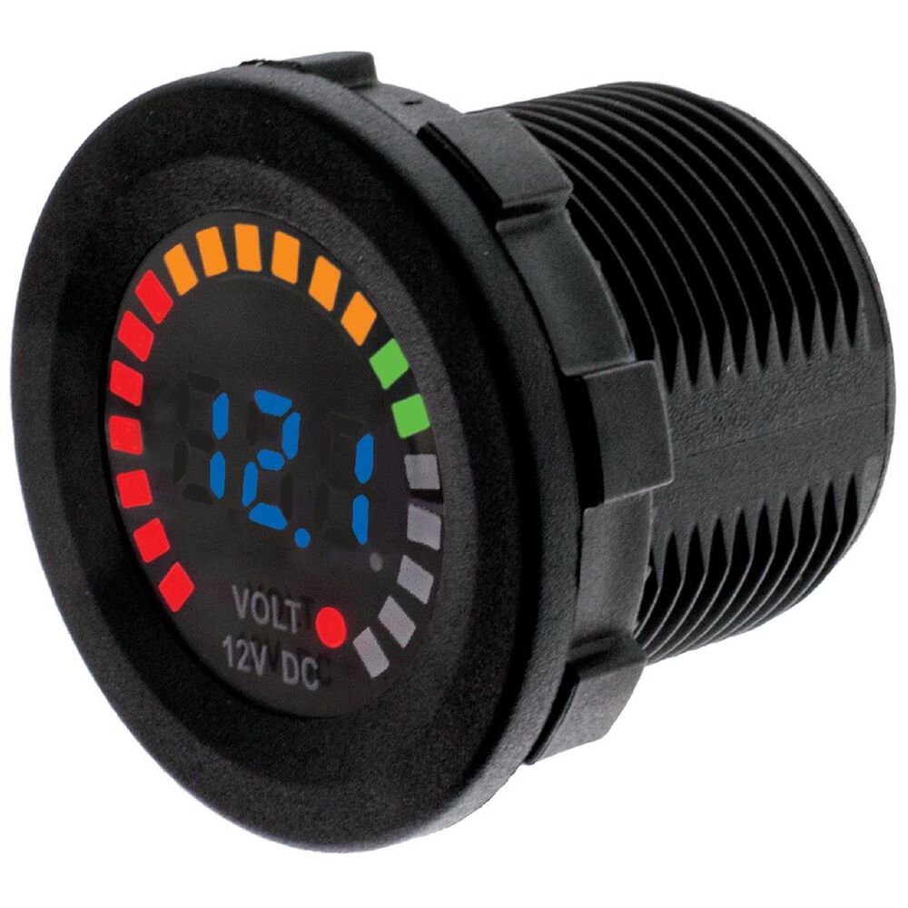 Hulk 4X4 Voltmeter With Indicator 515V Blue Led 29Mm Dia HU6680B