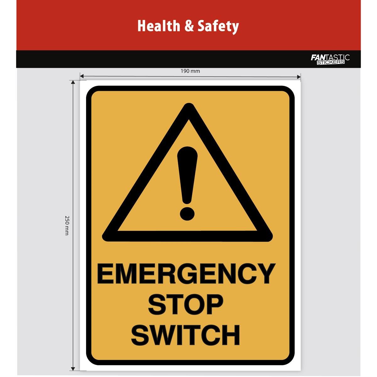 EMERGENCY STOP SWITCH SIGN 25CM, , scaau_hi-res