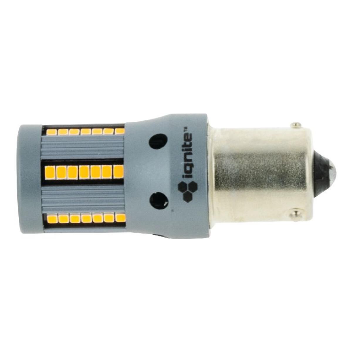 PKT 2 LED SIGNALLING GLOBE12v BAU15s BASE AMBER CANBUS1500 LUMENS, , scaau_hi-res