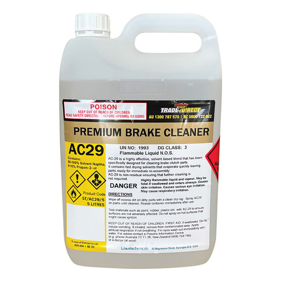 Budget Brake Cleaner - 5L Flourinated Bottle, , scaau_hi-res