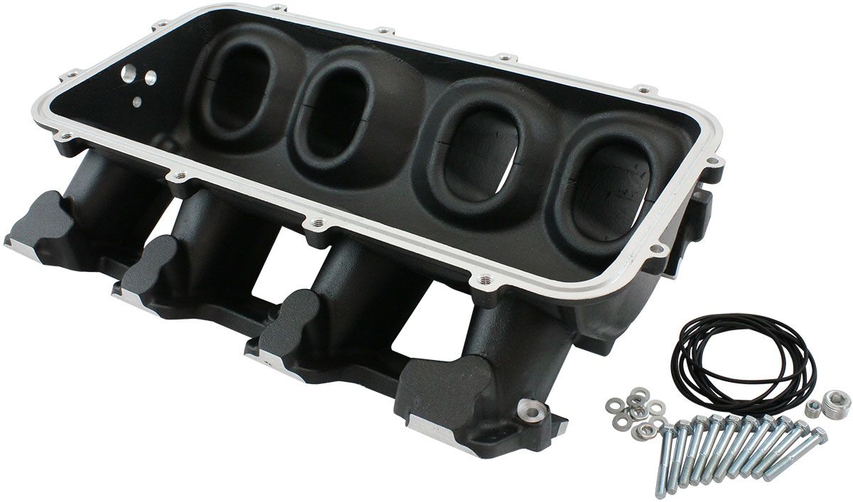 Aeroflow Low Rise Non EFI GM LS Base Modular Intake Mani Cathedral Port ...
