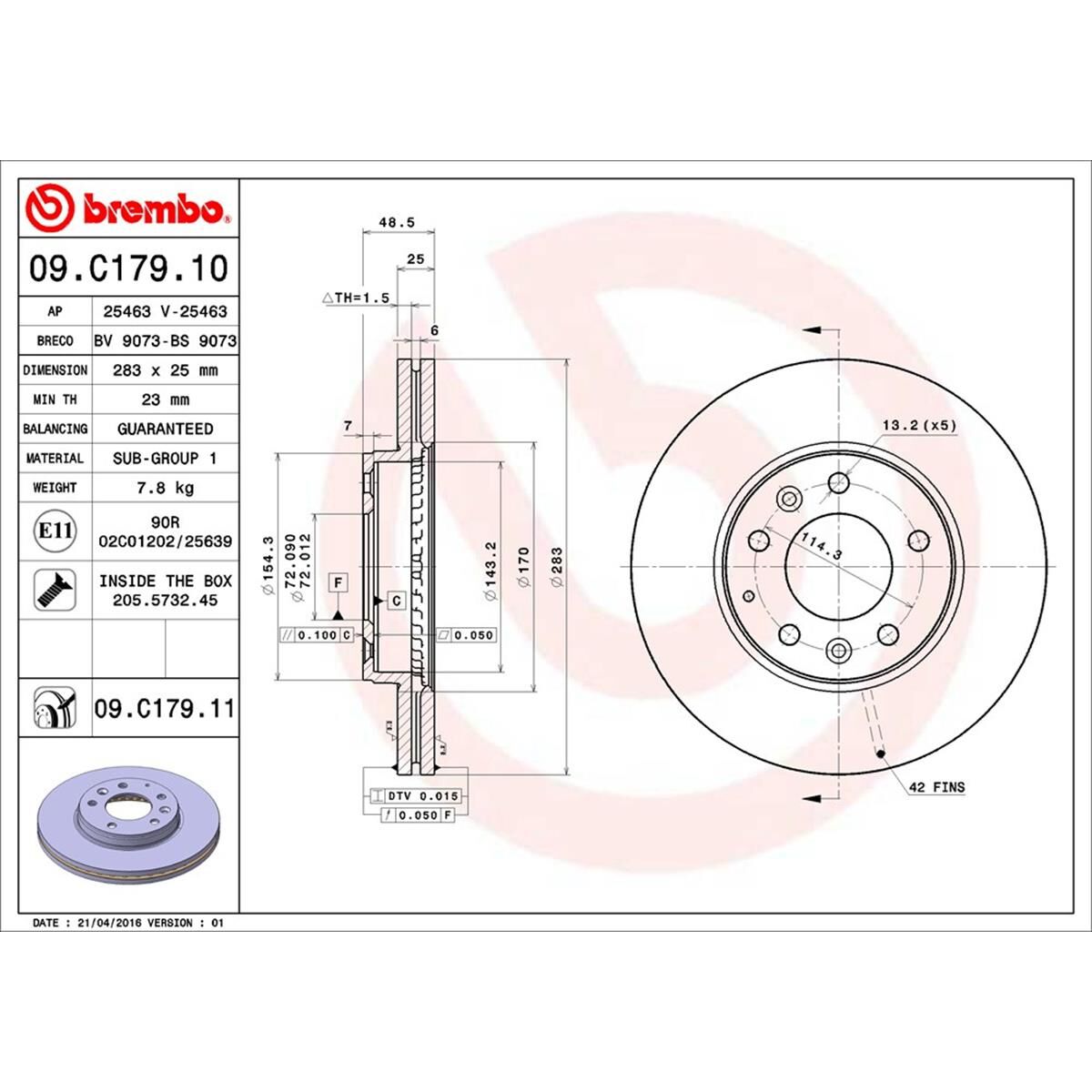 BREMBO DISC ROTOR, , scaau_hi-res