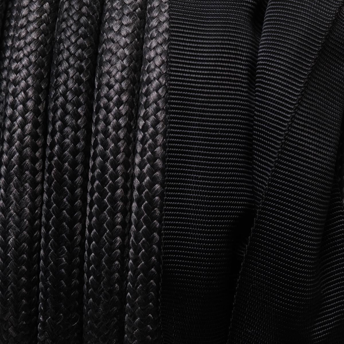 SABER DOUBLE BRAIDED WINCH ROPE - 30M - 8,000KG - BLACK, , scaau_hi-res