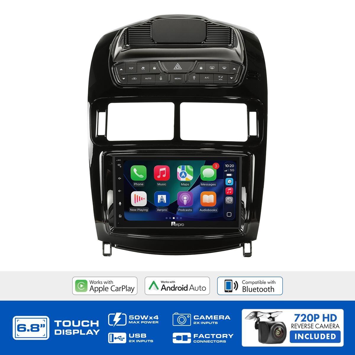 AERPRO 6.8" MULTIMEDIA RECEIVER HEAD UNIT KIT TO SUIT FORD FALCON FG &ndash; AX9650PK, , scaau_hi-res
