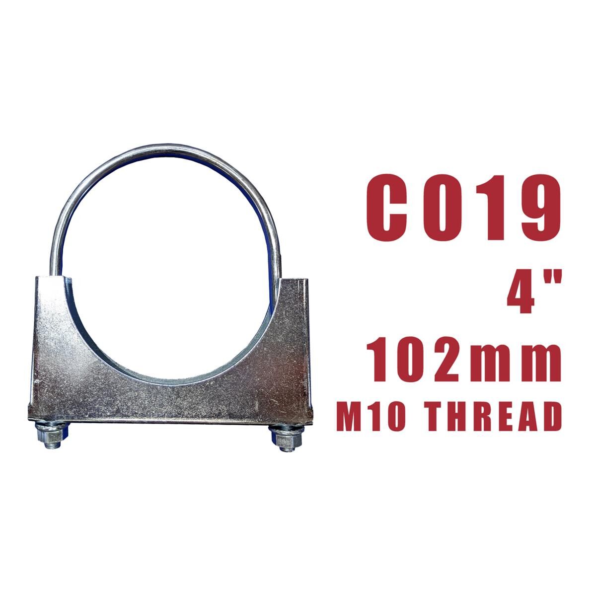 U-BOLT CLAMP M10 X 1.5 X 104mm ZINC PLATED PKT5, , scaau_hi-res