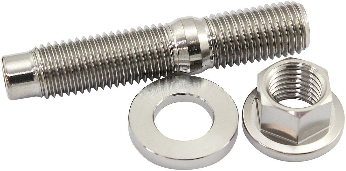 M10 TITANIUM STUD WASHER HEX NUT KIT M10X1.25MM HEADER BOLT, , scaau_hi-res