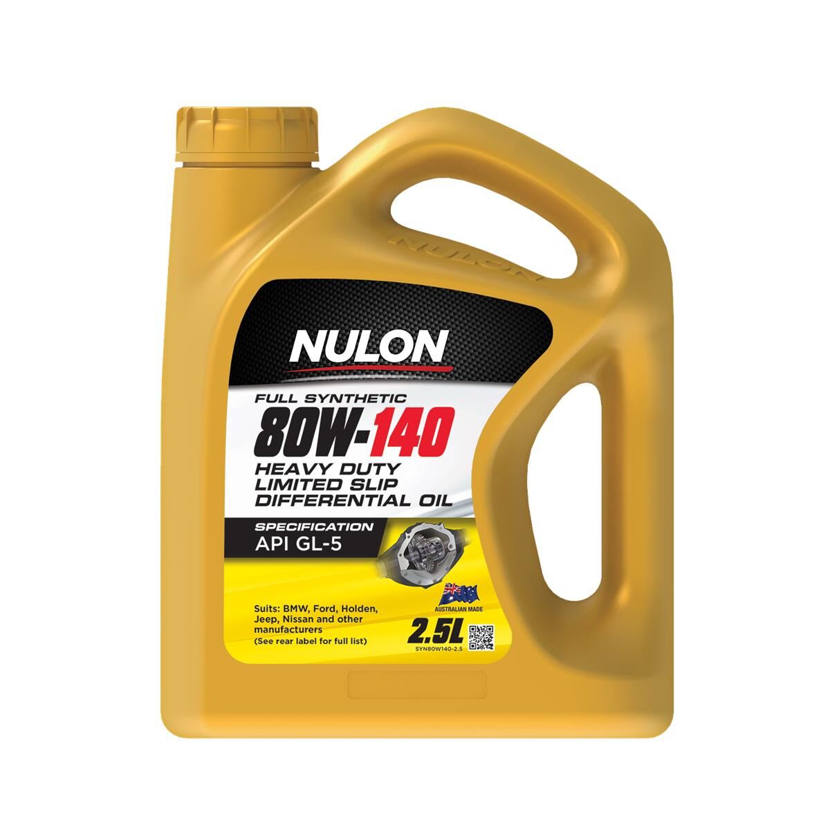 NULON 2.5LT 80W/140 SYNTHETIC GEAR OIL, , scaau_hi-res