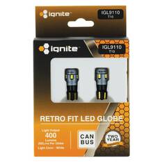 PKT 2 LED SIGNALLING GLOBE12v T10 WEDGE WHITE CANBUS400 LUMENS, , scaau_hi-res