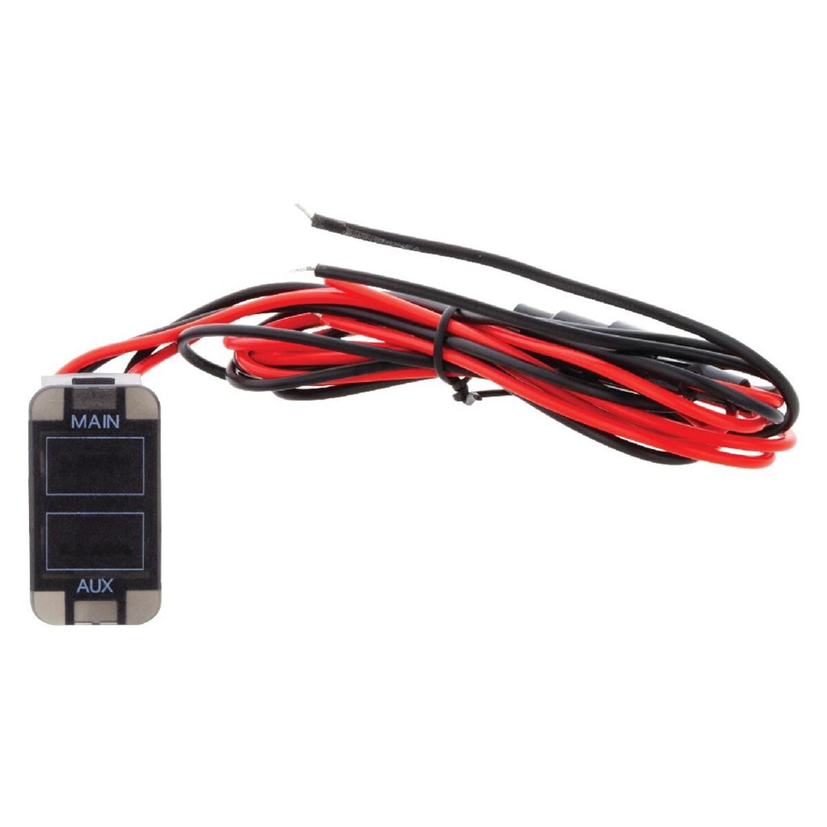 DUAL BATTERY VOLTMETER EARLY TOYOTA RED LED BULK PACK, , scaau_hi-res