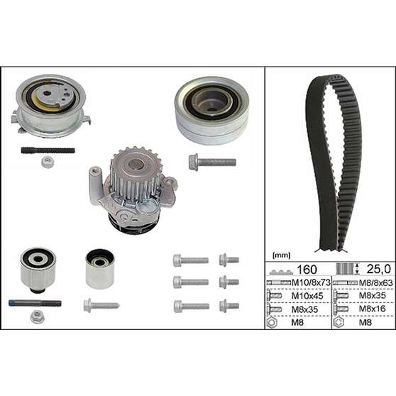 TIMING BELT KIT WITH WATERPUMP, , scaau_hi-res