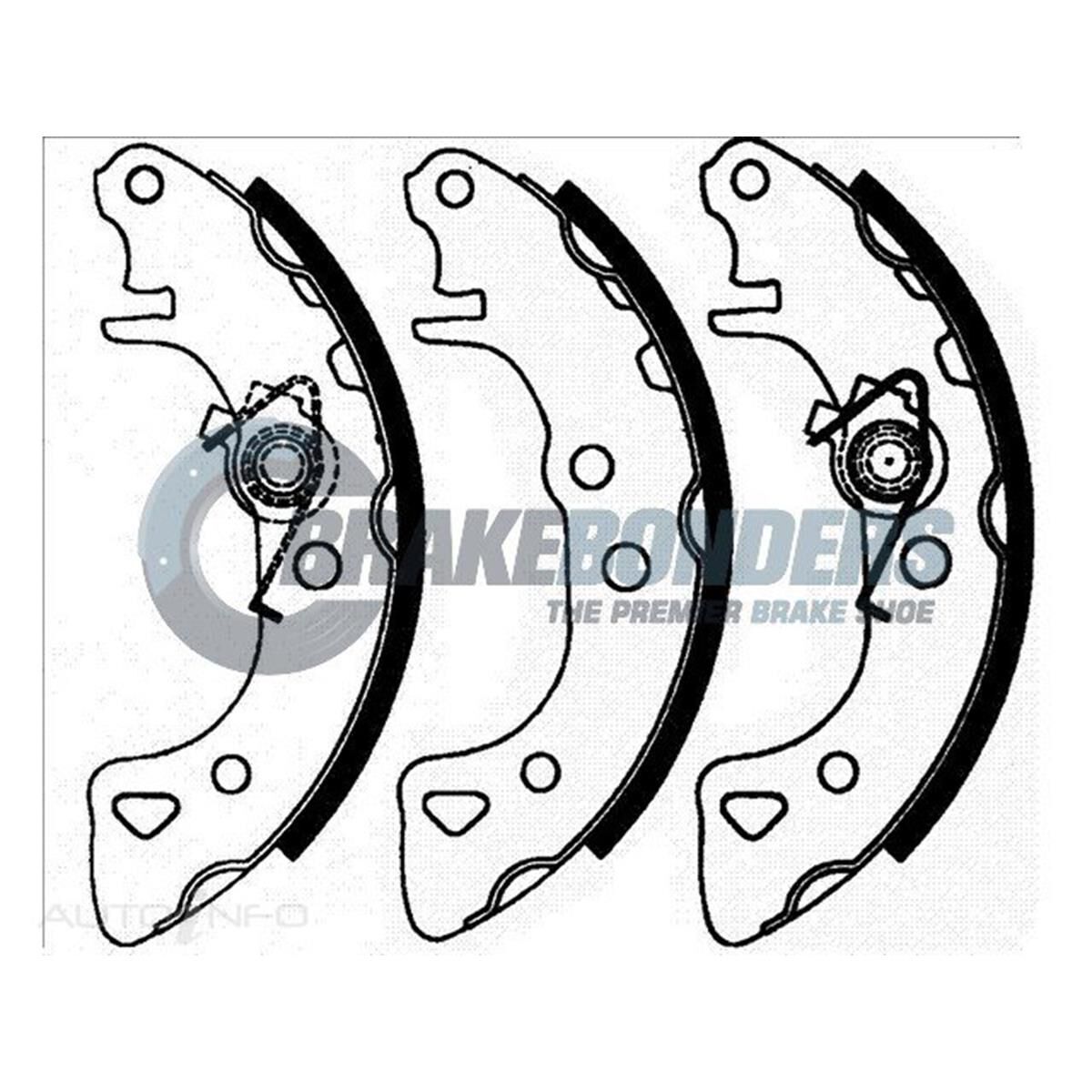 Brake Shoes - Citroen / Peugeot 165mm, , scaau_hi-res