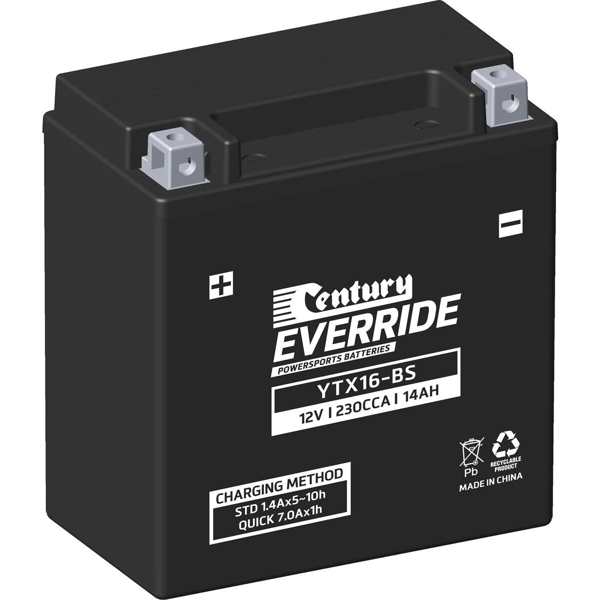 POWERSPORTS BATTERIES - YTX16-BS, , scaau_hi-res