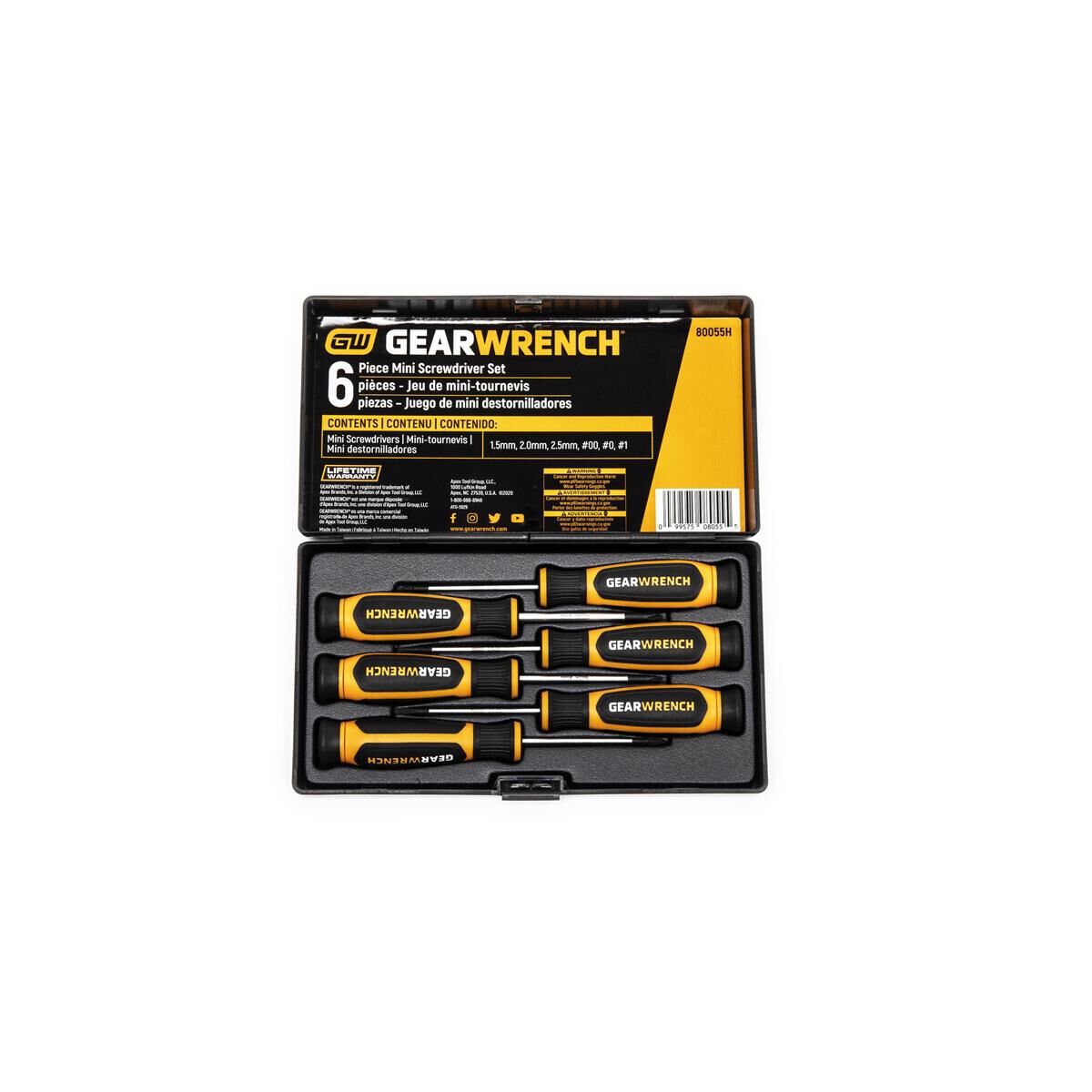 6 PIECE PHILLIPS&reg;/SLOTTED MINI DUAL MATERIAL SCREWDRIVER SET, , scaau_hi-res