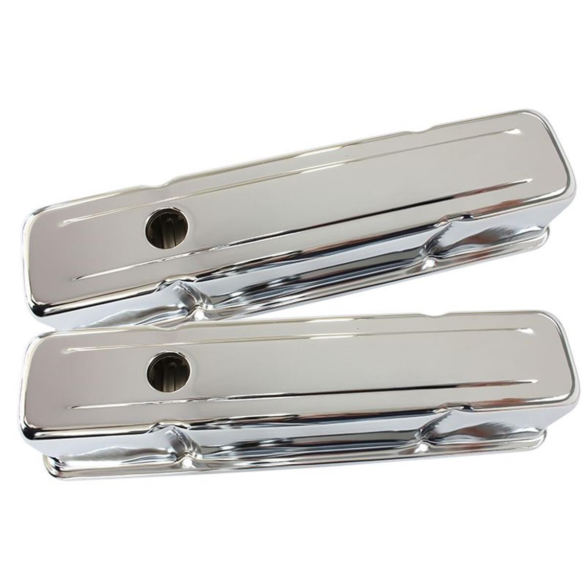 Aeroflow Tall Chrome Steel Valve Covers SBC AF1821 5050