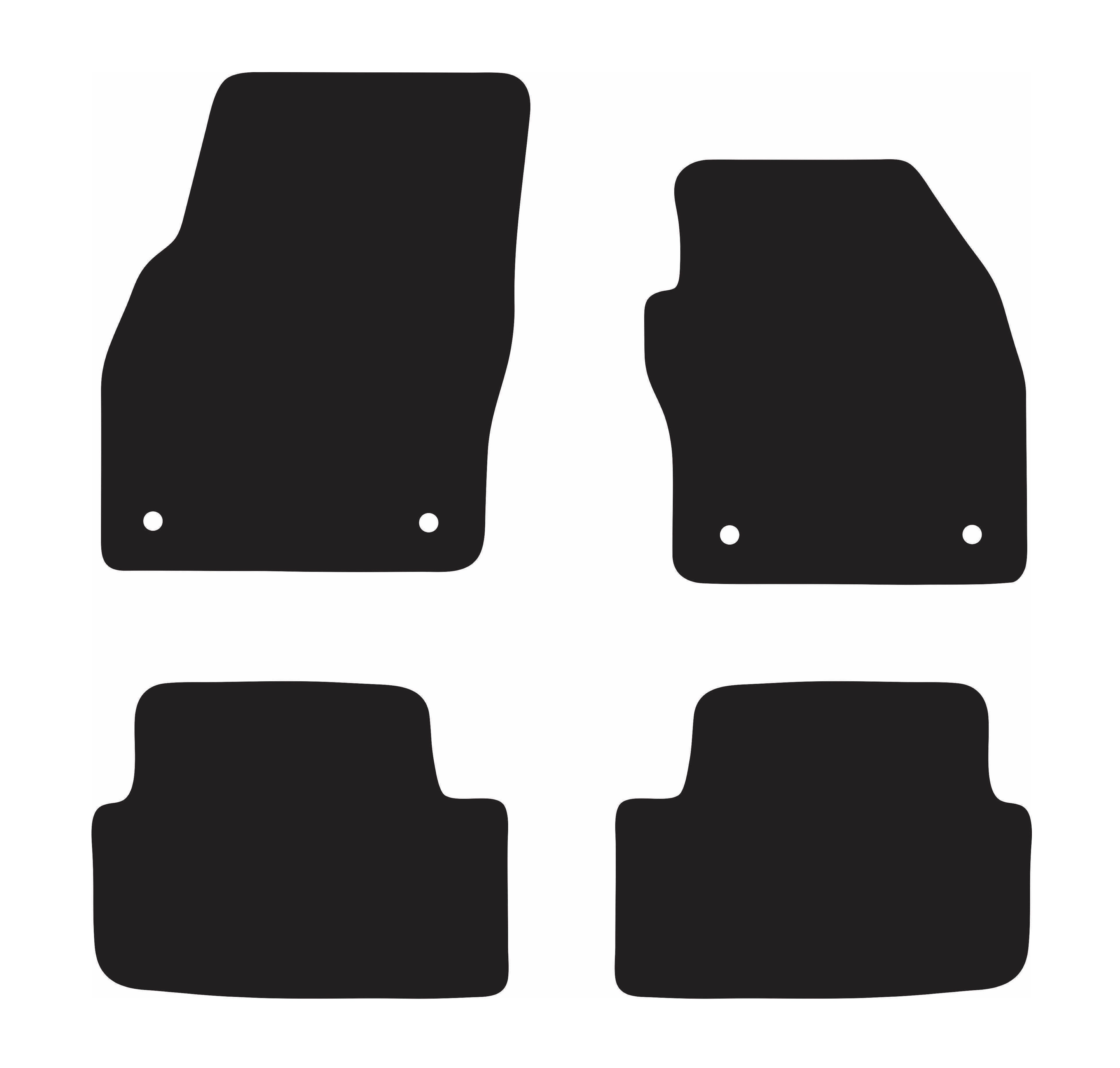 EXECUTIVE RUBBER CAR MATS FOR VOLKSWAGEN POLO (MK6) 2018 ONWARDS, , scaau_hi-res