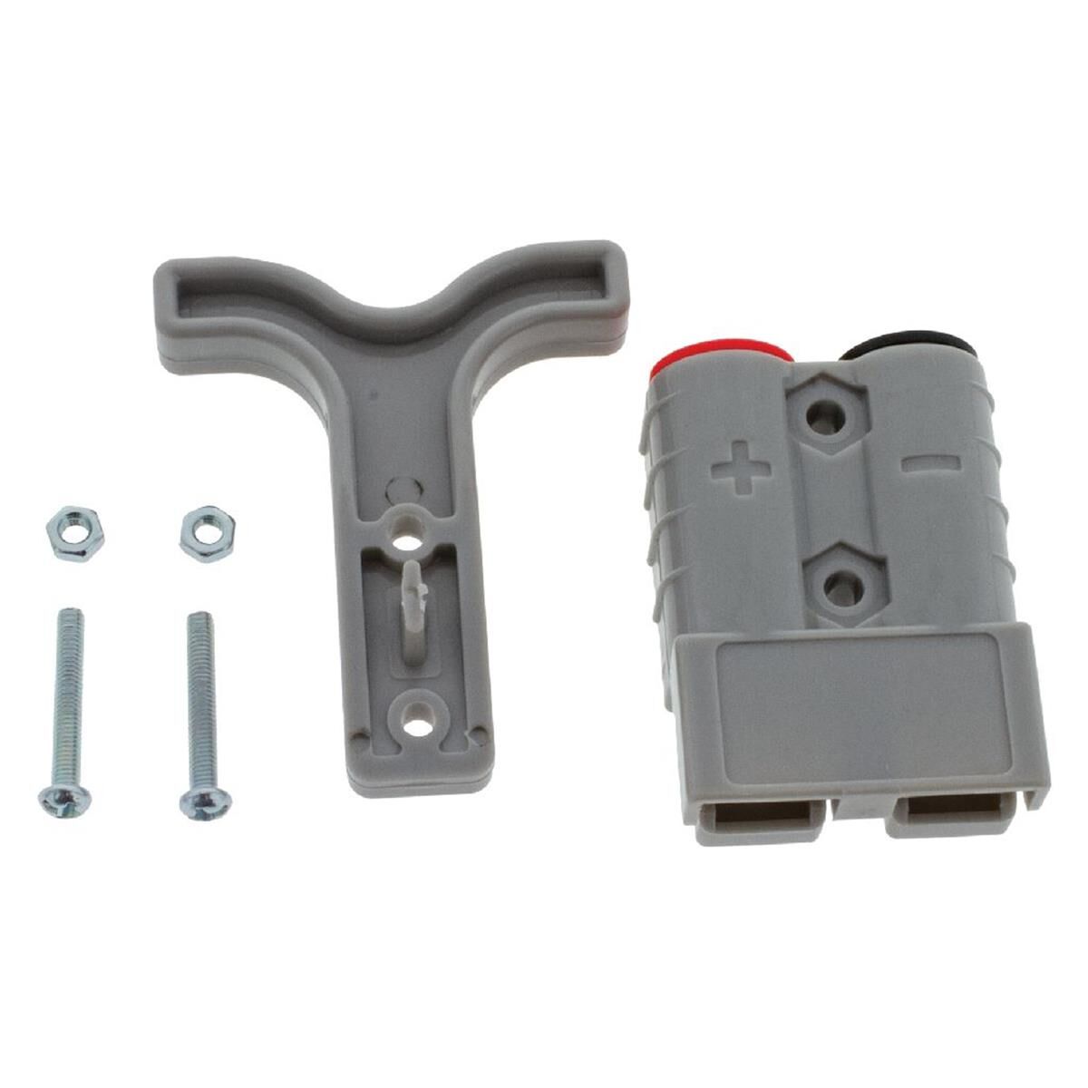 PKT 1 GREY 50amp CONNECTOR KIT W/ HANDLE, TERMINALS & CABLE - CONNECTORS CRIMP TERMINALS, , scaau_hi-res