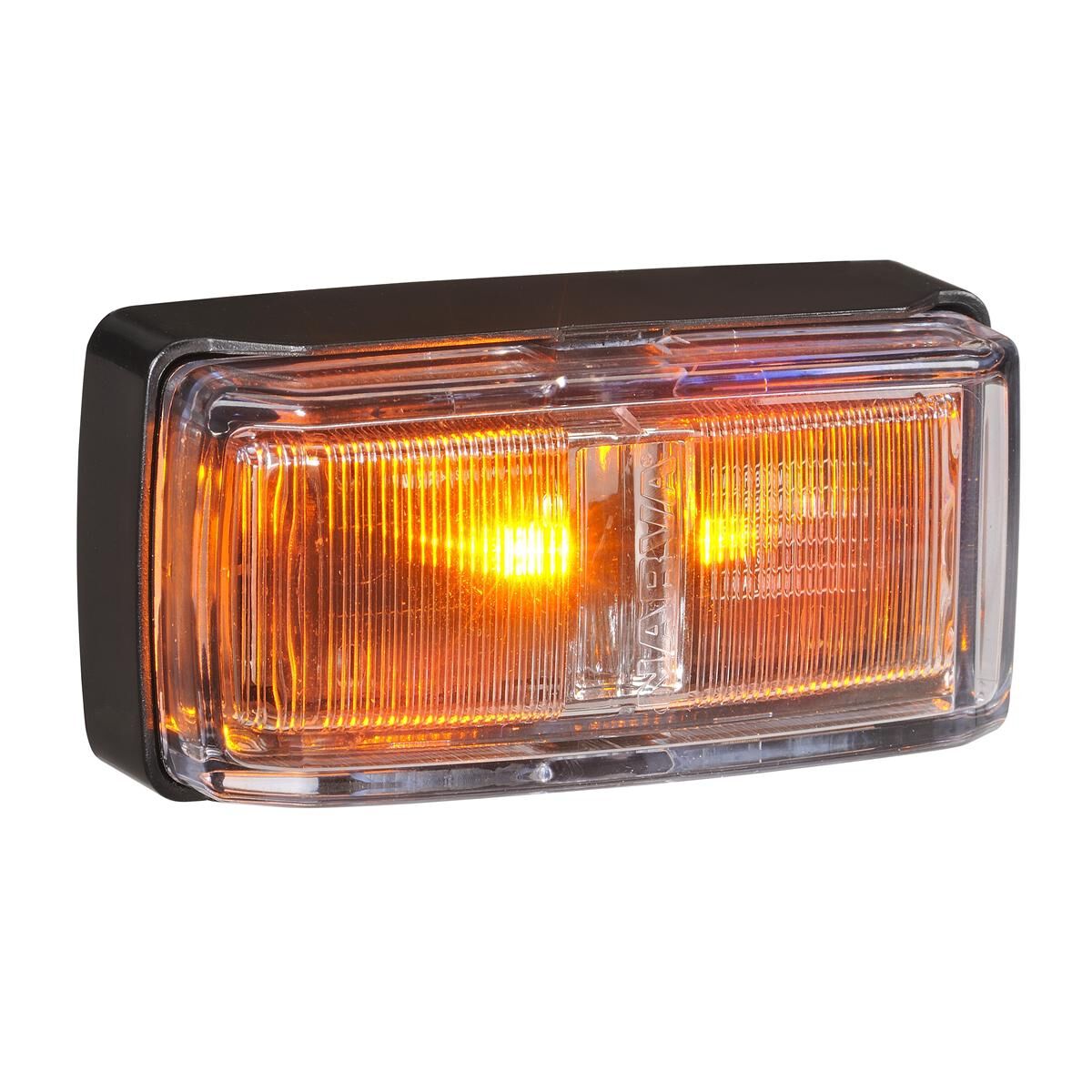 NARVA 9-33V LED SIDE DIRECTIONAL INDICATOR (AMBER) WITH BLACK BASE, CLEAR LENS & 0.5M CABLE - 10 PACK, , scaau_hi-res
