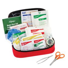 PERSONAL VEHICLE FIRST AID KIT SOFT RED DURABLE CASE, , scaau_hi-res