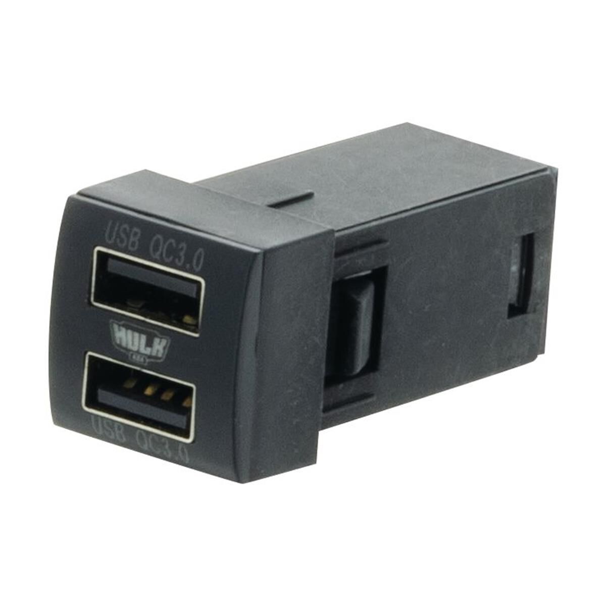 DUAL USB SOCKET QC3 OE RPL T/S NEW TOYOTA SQUARE BLUE LED, , scaau_hi-res