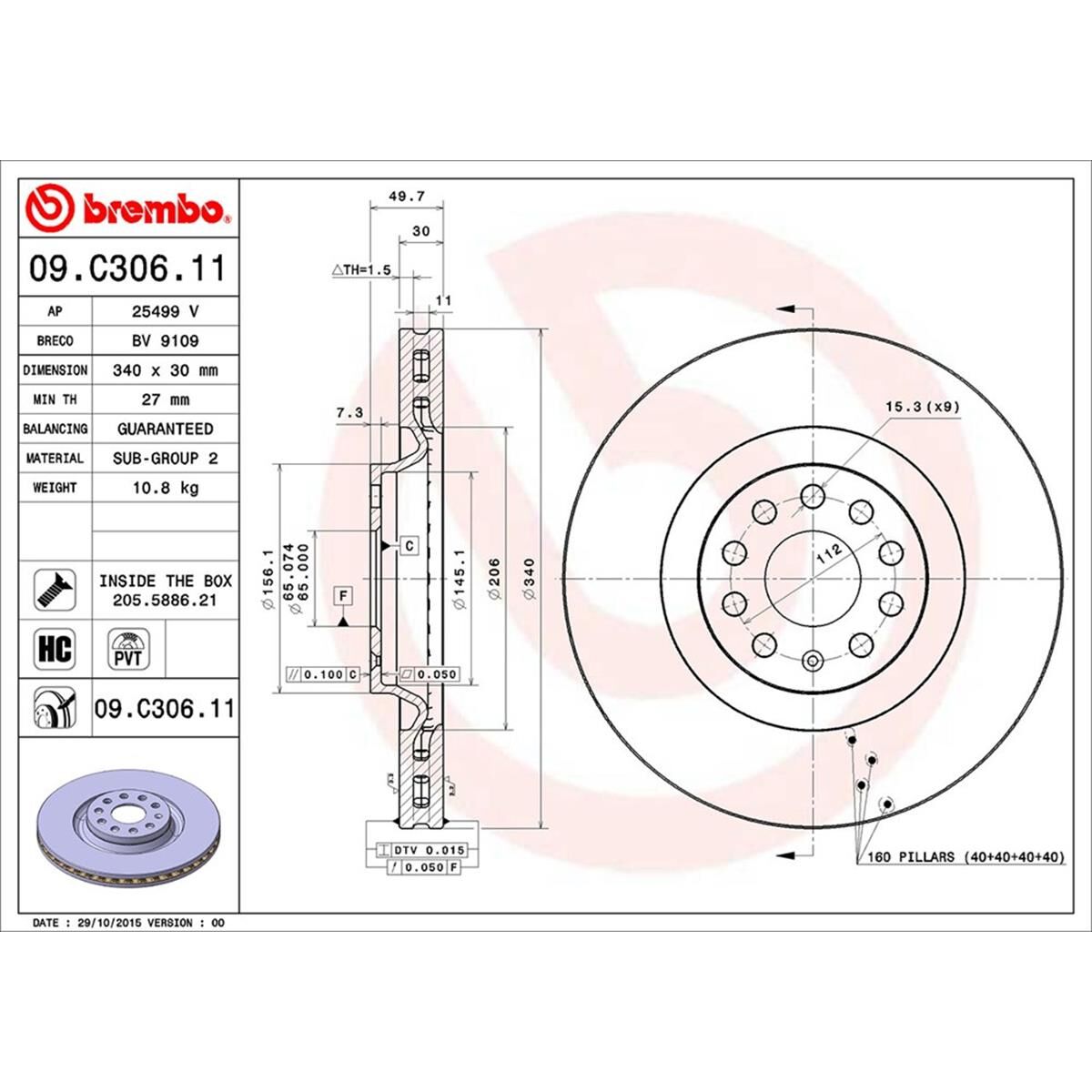 BREMBO DISC ROTOR, , scaau_hi-res