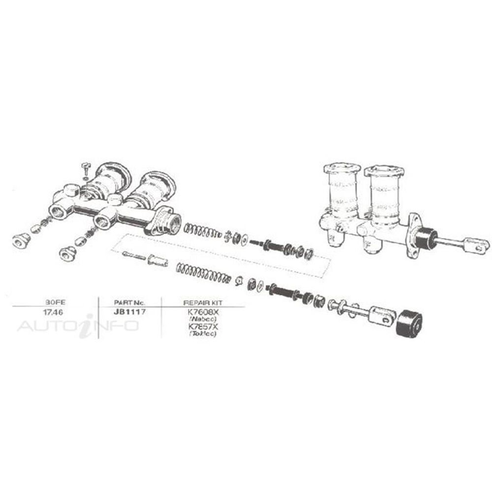 Protex Brake Master Cylinder JB1117 Supercheap Auto